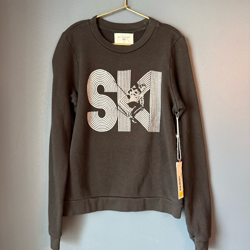NEW Sol Angeles Black Ski Sweatshirt‎